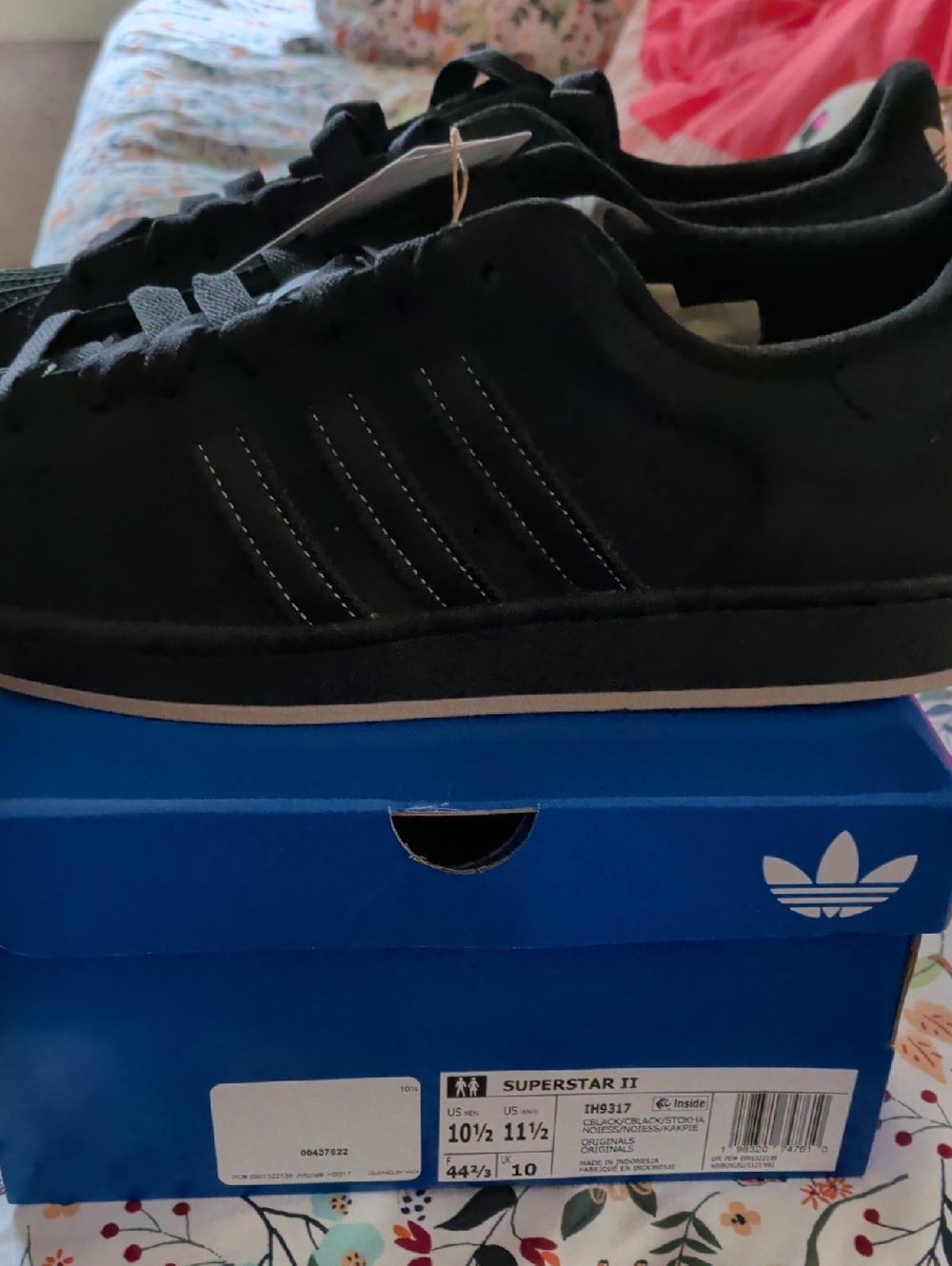 adidas Black Low-Top Sneakers with Subtle Stripe Detail With Gum Bottom